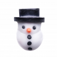 CHARM PUPAZZO DI NEVE COMPLETO IN CORALLO BIANCO