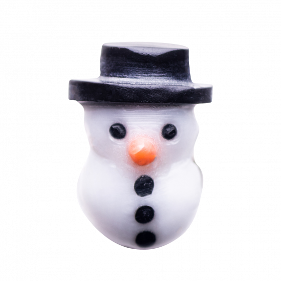 CHARM PUPAZZO DI NEVE COMPLETO IN CORALLO BIANCO