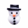 CHARM PUPAZZO DI NEVE COMPLETO IN CORALLO BIANCO
