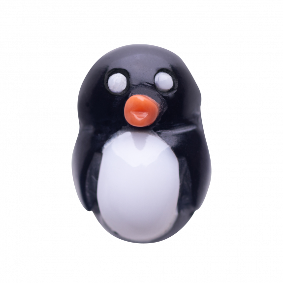CHARM PINGUINO IN CORALLO BIANCO