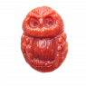 CHARM GUFO IN CORALLO ROSSO