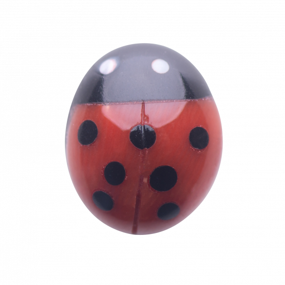 CHARM COCCINELLA IN CORALLO ROSSO
