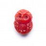 CHARM GUFO IN CORALLO ROSSO