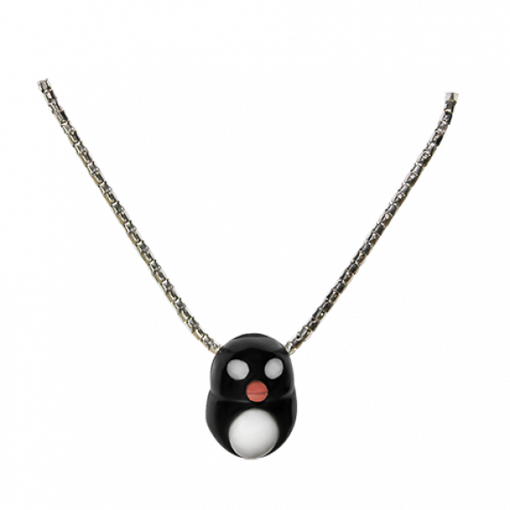 CIONDOLO PINGUINO IN CORALLO BIANCO