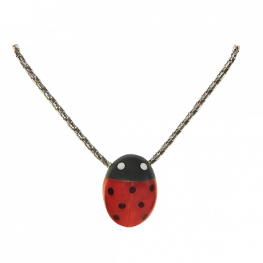 CIONDOLO COCCINELLA IN CORALLO ROSSO CIONDOLO COCCINELLA IN CORALLO ROSSO