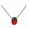CIONDOLO COCCINELLA IN CORALLO ROSSO