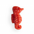 SPILLA CAVALLUCCIO MARINO IN CORALLO ROSSO