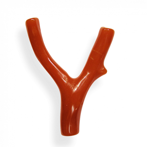 CORNETTO IN CORALLO ROSSO