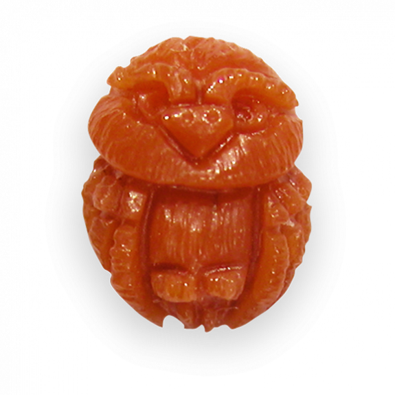 GUFO IN CORALLO ROSSO