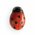 SPILLA COCCINELLA IN CORALLO ROSSO